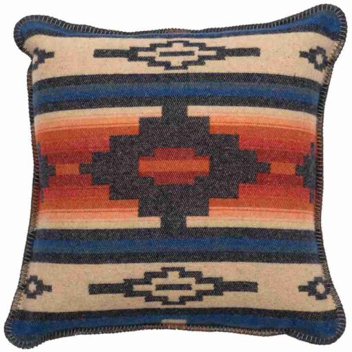 Redrock canyon pillow (20"x20") by wooded river