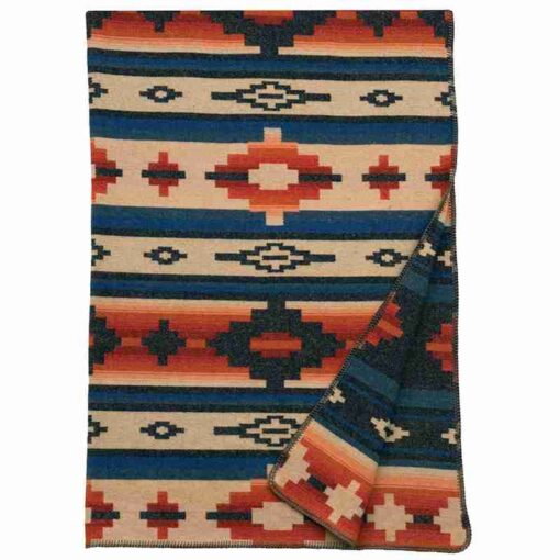 Redrock canyon throw blanket by wooded river