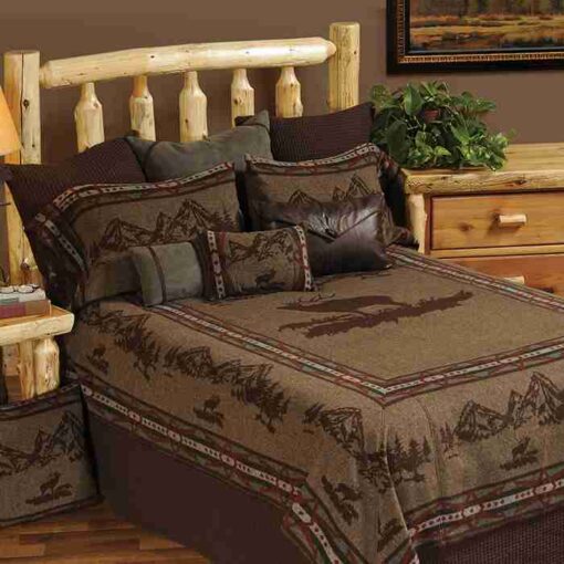 Rocky mountain elk bedding set (basic) by wooded river