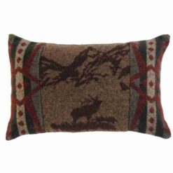 Rocky Mountain Elk Pillow (12"x18") By Wooded River