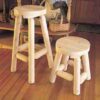 Rustic Natural Cedar Bar Stool