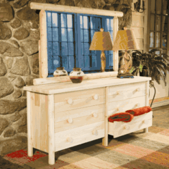 Rustic natural cedar bedroom set 76