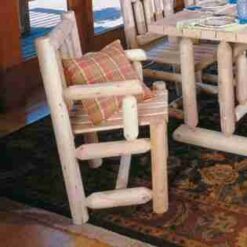 Rustic Natural Cedar Captain's Chair