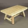 Rustic Natural Cedar Log 42" Rectangle Coffee Table