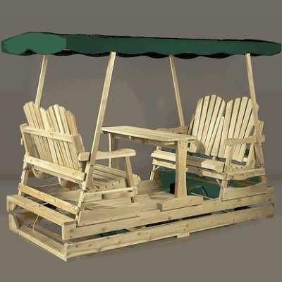 rustic natural cedar deluxe garden double glider 41