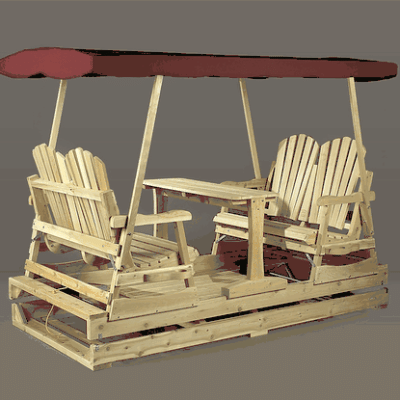 rustic natural cedar deluxe garden double glider 44 1