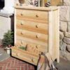 Rustic Natural Cedar Five Drawer Chest