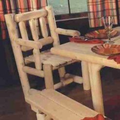 Rustic natural cedar harvest dining table 58