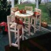 Rustic Natural Cedar Large 42" Dia. Bistro Table