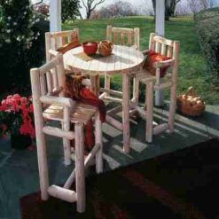 Rustic Natural Cedar Large 42" Dia. Bistro Table