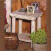 Rustic Natural Cedar Open Log Nightstand