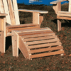 Rustic Natural Cedar Oversized Adirondack Ottoman