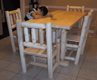Rustic natural cedar park style picnic table 38