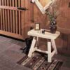 Rustic Natural Cedar Side Table