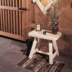 Rustic Natural Cedar Side Table