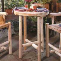 Rustic Natural Cedar Small 32" Dia. Bistro Table