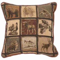 Silver Thicket Pillow (16"x16)" By Wooded River