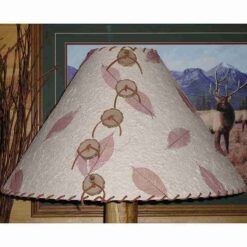 Skeleton Leaf Brown On Natural Lamp Shade