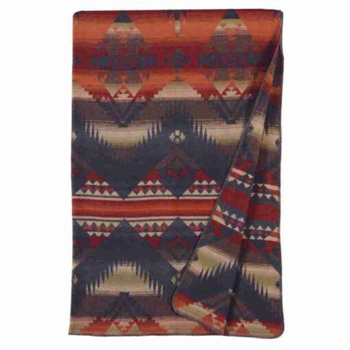 Socorro ii throw blanket by wooded river