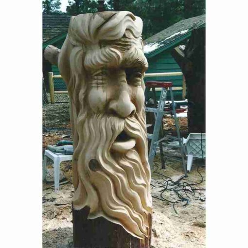 Spirit of the trees chainsaw carving stump sculpture - image 4