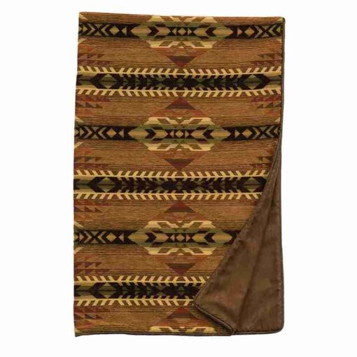 Stampede throw blanket by wooded river