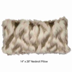 Tibetan fox faux fur throw blanket by wooded river 10