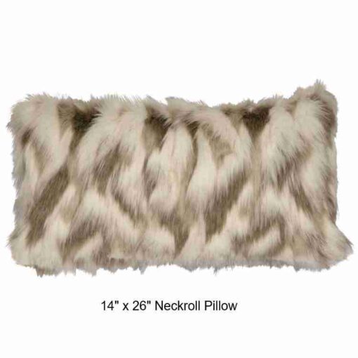 Tibetan fox faux fur throw blanket by wooded river - image 3