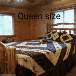 Twist of natura unassembled deluxe pine log bed kit 40