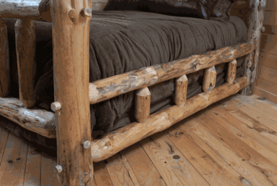 Twist of nature pine bed double rails 82