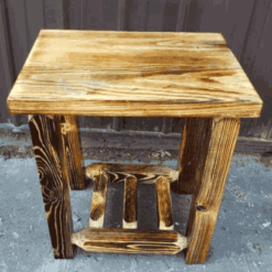 Twist Of Nature Pine Timberjack Log Nightstand - 1 Drawer + Shelf