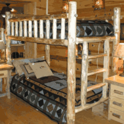 Twist of nature red pine log bunk bed 5 sizes available 8