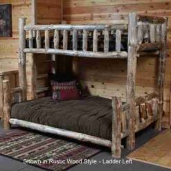 Twist Of Nature Unassembled Red Pine Log Bunk Bed Kit - 4 Sizes Available