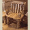 Twist of Nature Red Pine Log Captains Chair