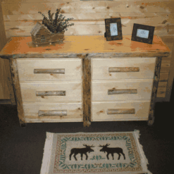 Twist Of Nature Red Pine Log Dresser - 6 Drawer