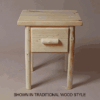 Twist Of Nature Red Pine Log Nightstand - 1 Drawer