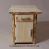 Twist Of Nature Red Pine Log Nightstand - Enclosed