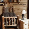 Twist Of Nature - Unassembled Lakeside Pine Log Bed Kit