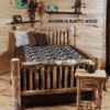 Twist Of Nature - Unassembled Small Spindle Pine Log Bed Kit