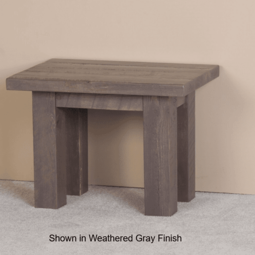Viking barnwood end table - image 3