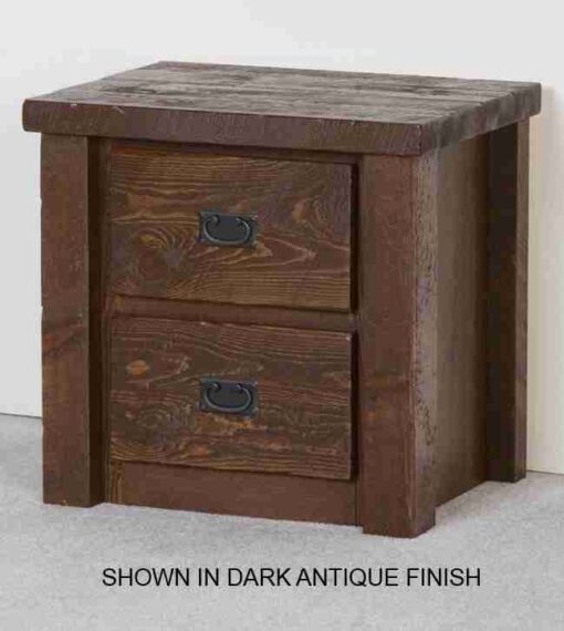 Viking barnwood nightstand - 1 drawer - image 2
