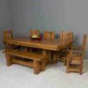 Viking Barnwood Trestle Dining Table