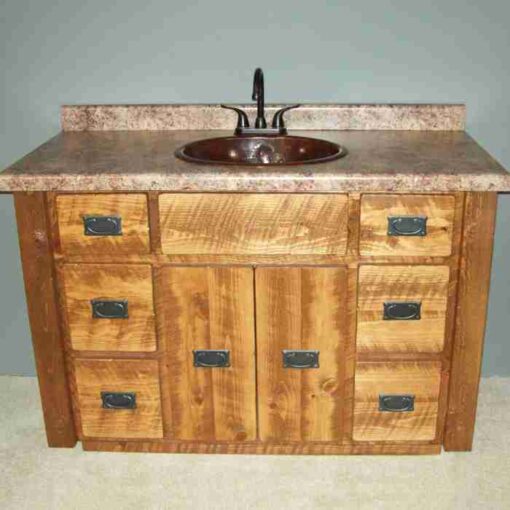 Viking barnwood vanity - 48" with 6 drawers