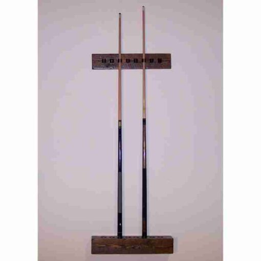 Viking barnwood wall mounted pool cue rack - image 2