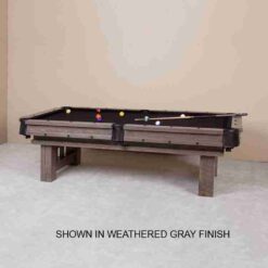 Viking barnwood wall mounted pool cue rack 63