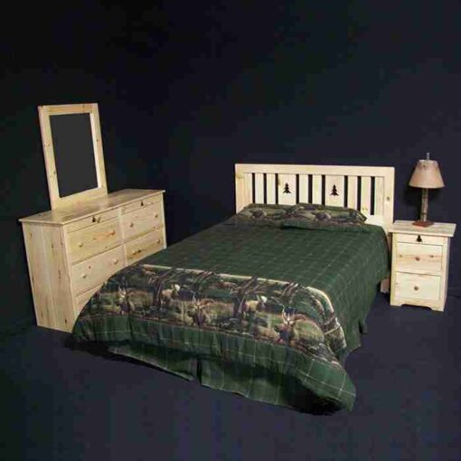Viking "from the woods" pine log bedroom set