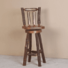 Viking Sawtooth Hickory & Pine Log Bar Stool - Wooden Seats