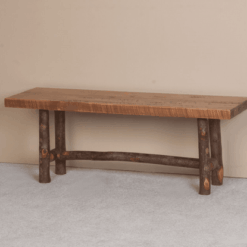 Viking Sawtooth Hickory & Pine Log Bench