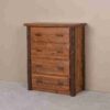 Viking Sawtooth Hickory & Pine Log Chest - 4 Drawer
