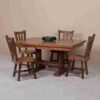 Viking Sawtooth Hickory & Pine Log Trestle Dining Table