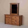Viking Sawtooth Hickory & Pine Log Dresser - 6 Drawer